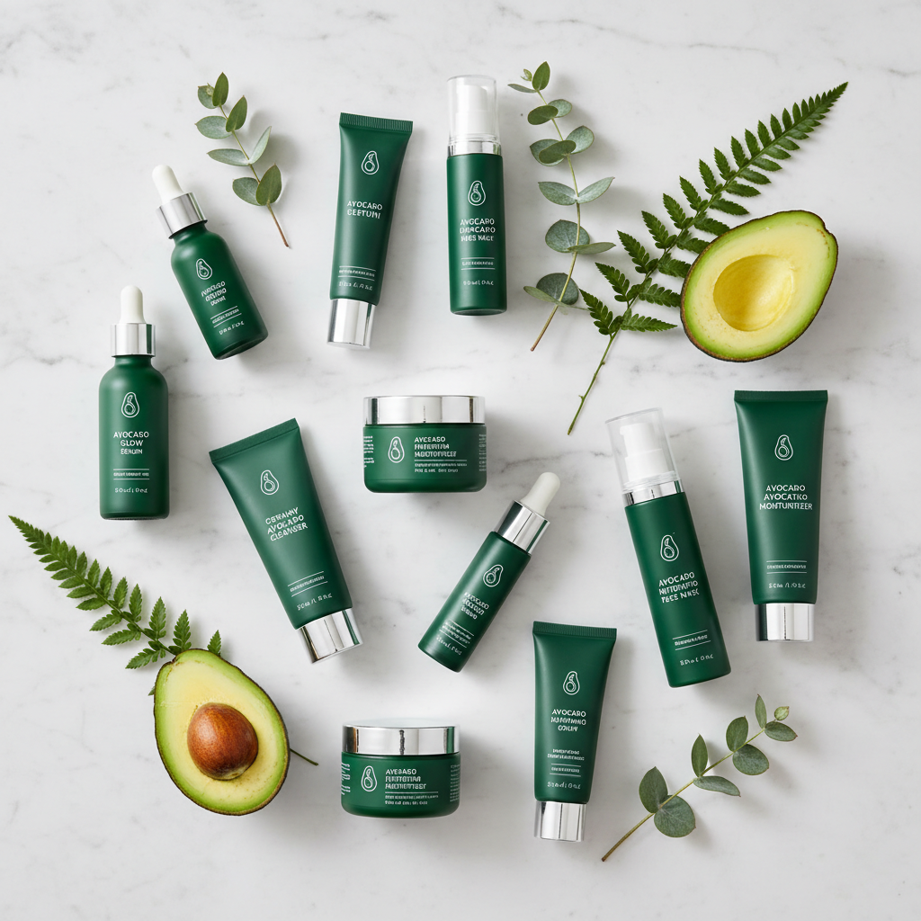Avocado Skin Care Set, 11-In-1 Skincare Gift Set With Facial Cleanser, Face Serum, Face Mask & More